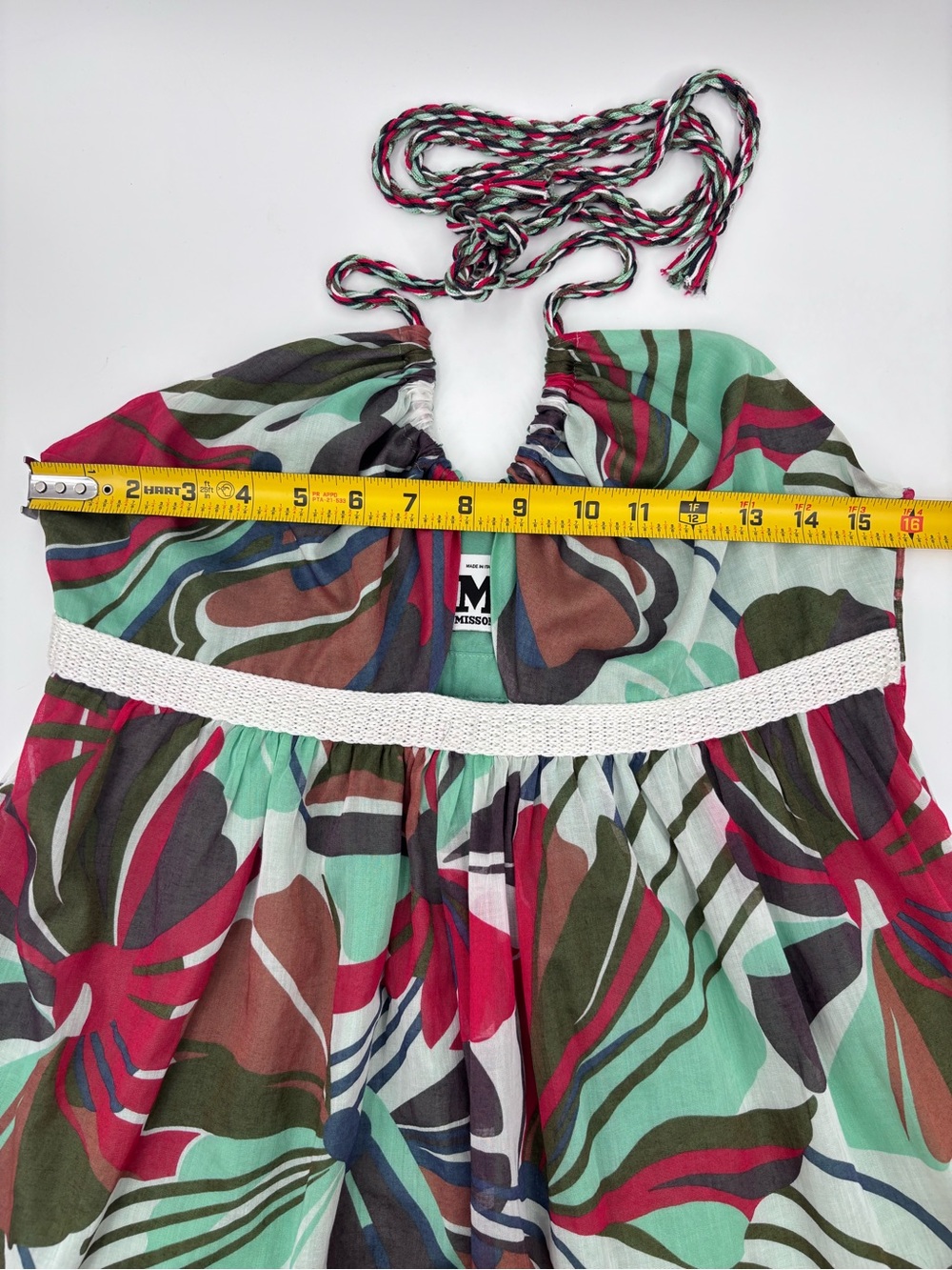 Missoni Halter High-Low Dress in Teal, Red, Green, Black - Picture 6 of 13